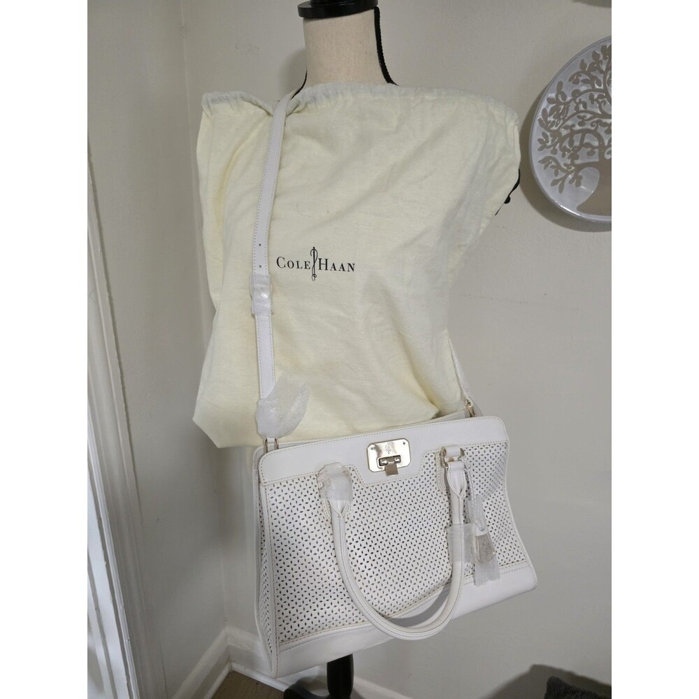 New COLE HAAN UniqueLazerCutLeather KENDRA ToteSatchelPurse&DustBag NwoT RARE